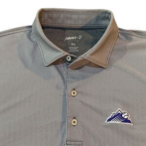 Colorado Rockies Johnnie-O Performance Polo Shirt XL Gray Embroidered Logo Golf